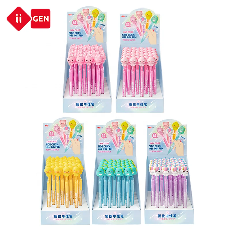 Ручки для письма с мультяшными животными IIGEN нейтральные черные ручки канцелярские принадлежности школы офиса милые Мультяшные гелевыми чернилами