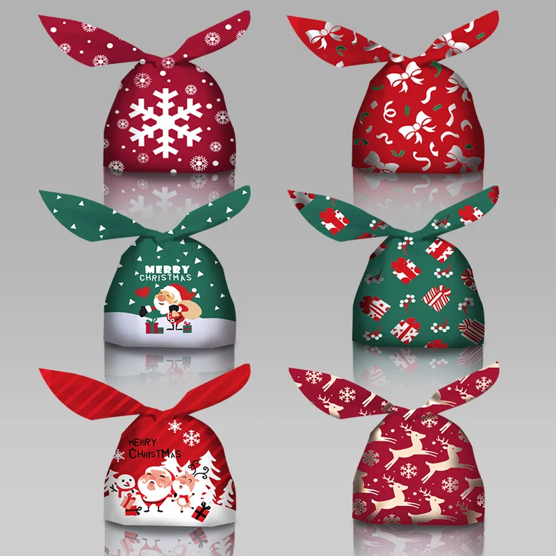 2023 Christmas candy bag Santa gift bag Christmas decoration for home Snowflake Noel present bag Christmas wrap Holders new year