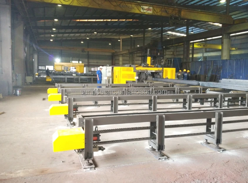Cnc Three Spindles Steel Structure Beam Drilling Machine For Beams ...