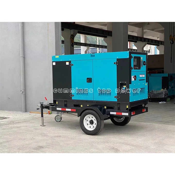Mobile Power Station diesel Generator 100kw 125kva Trailer Type Rainproof Canopy