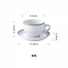 Doppio bordo verde piccolo 230ml con piattino-200-300ml