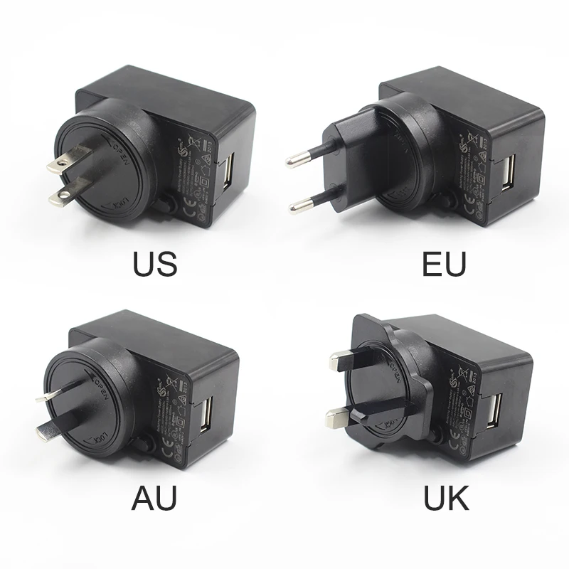 Universal Travel Detachable Plug Usb Charger Us Uk Eu Au Multi 5v 2.5a