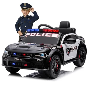 Electric Police Car for Kids to Drive 12v Ride-on Cars Baby Car