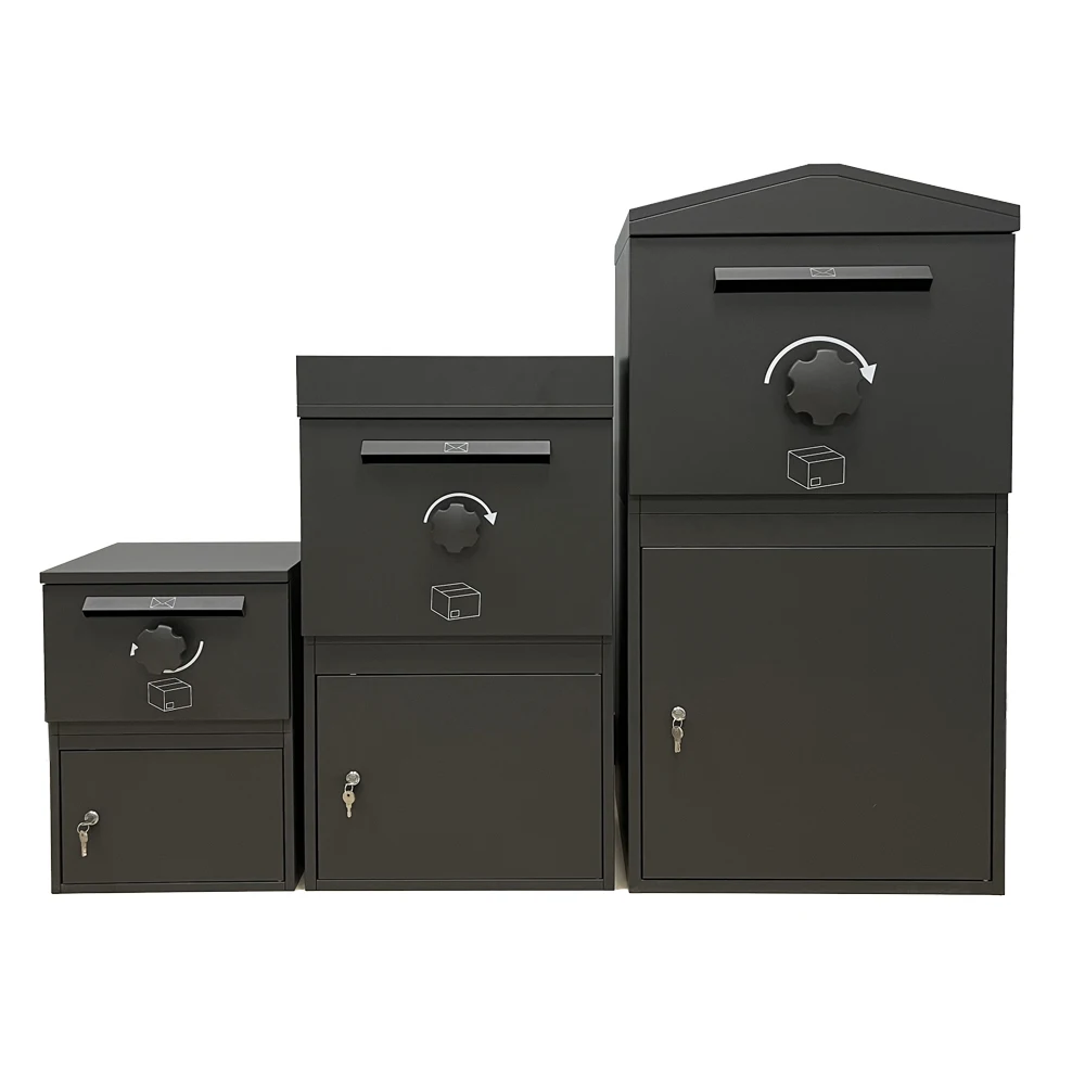 JDY New Anti-Theft Outdoor Smart Mailbox Parcel Box Wall Mount Metal Garden Delivery Drop Box with Lock Setting Residential Use