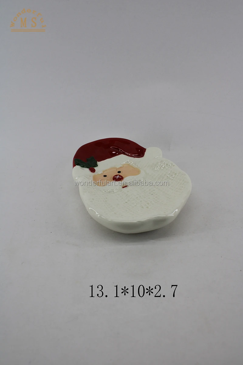 Factory Price 3 Pieces Christmas Bathroom Accessories Set Ceramic 3D Santa Claus Soap Dispenser Bathroom Sets Gift for Homeware