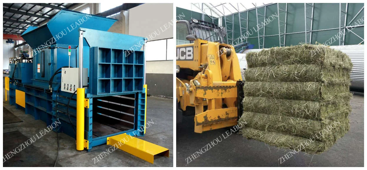 LEABON Horizontal Iron Scrap Bale Compress Machine Cardboard Compactor ...