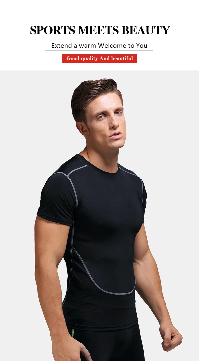 Mens Gym Workout Slim Fit Short Sleeve T-Shirt Cotton Performance Athletic Shirts Running Fitness Tee 
