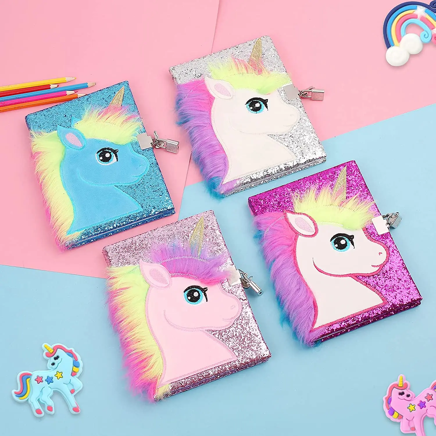 Wholesale Unicorn Diary Magic Unicorn Notebook with Lock and Keys