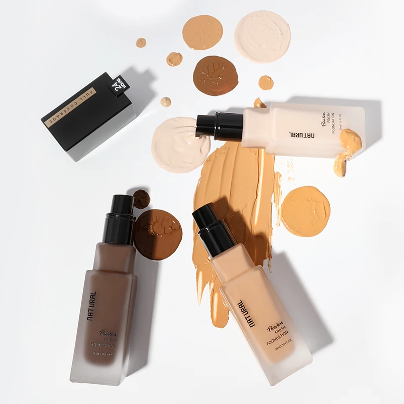 10 Color High Quality Foundation Makeup Sample Liquid Full Cover Long Lasting Private Label Matte Waterproof Make up Foundation