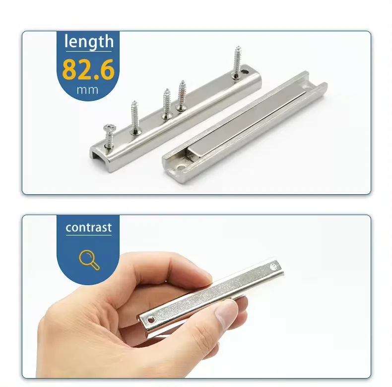 product n52 super strong  channel neodymium magnet with two countersunk hole rectangular pot magnet-63