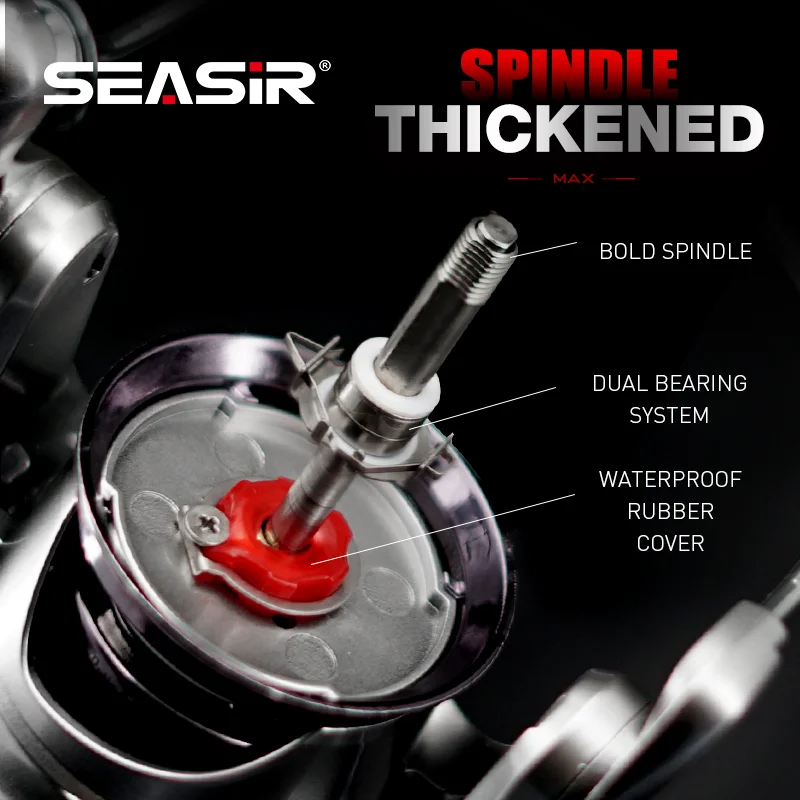 SEASIR Contra MAX 3000-6000 Aluminum Fishing Reel, 25kg Max Drag