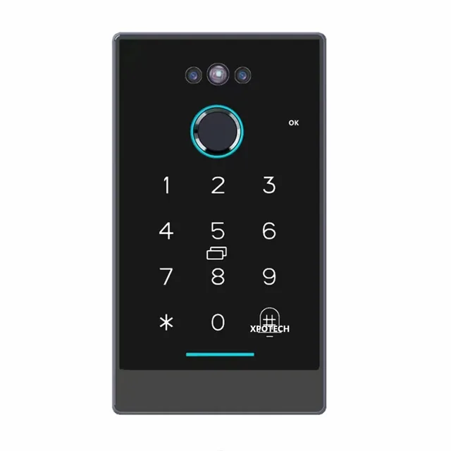 Full touch screen keypad rfid waterproof ttlock Bluetooth face fingerprint and card access control keypad