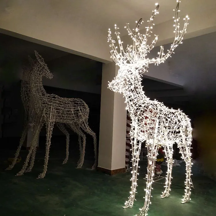 Led-rentier-licht Weihnachtsdekoration,Weihnachtsbeleuchtung Für Außenbereich,Weihnachtsdekoration Mit Beleuchteten Hirschen