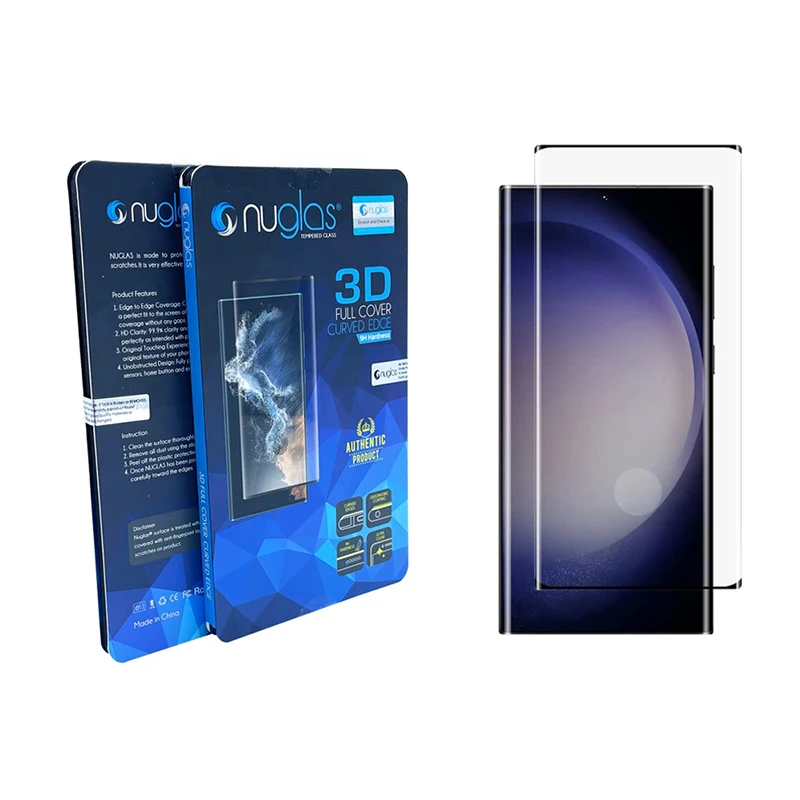 Fingerprint Unlock 3D Curve Touch Sensitivity  Tempered Glass S23 Ultra for Galaxy  S23 Ultra  Screen Protector Film