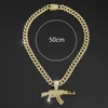 Gold pendant with 20inch cuban chain