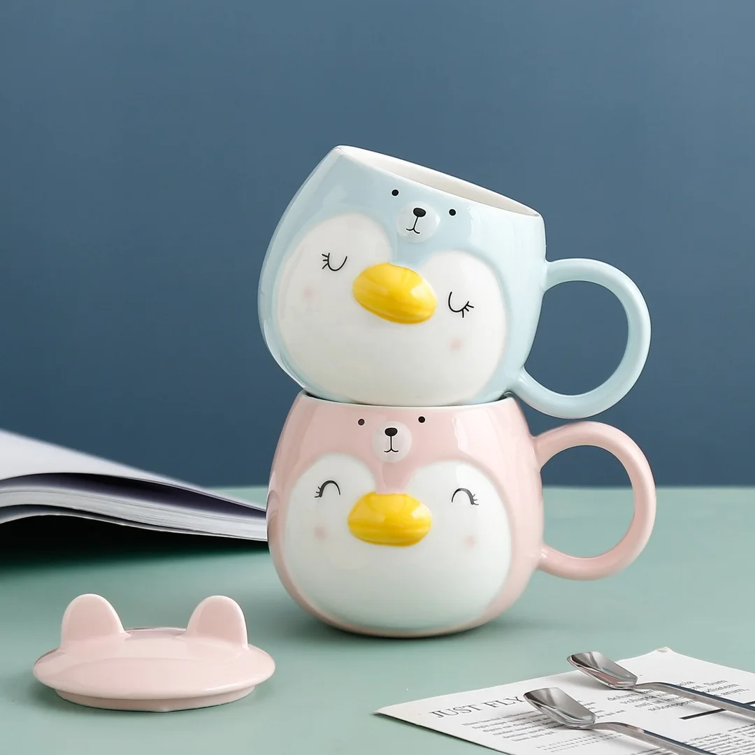 Taza De Regalo Personalizable, Diseño De Pingüino, Diseño De Pingüino, Color Blanco, Con Mensaje De Nombre