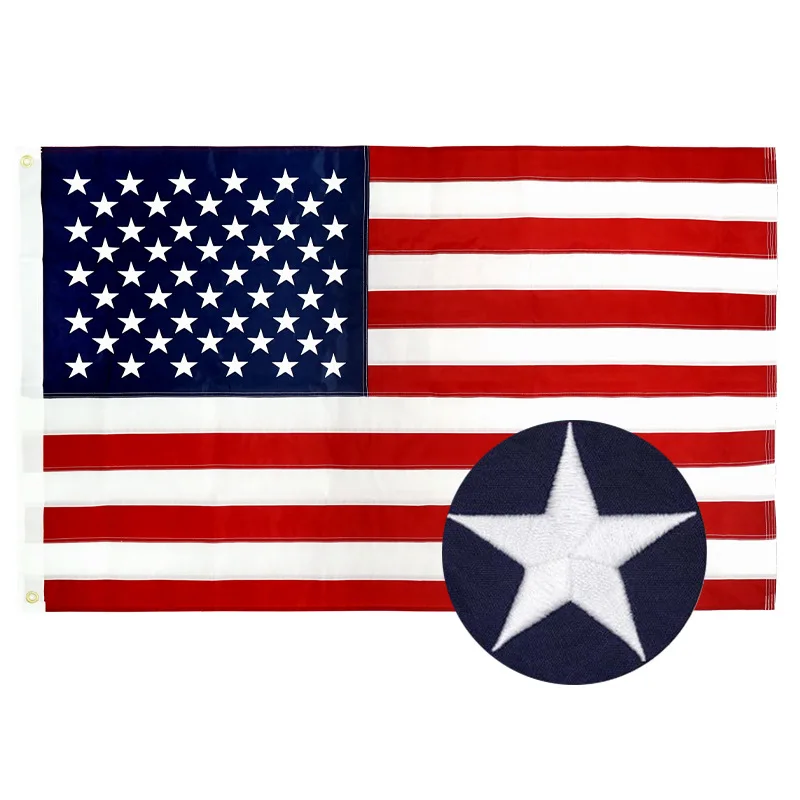 Chất Lượng Cao Ngoài Trời Mỹ Flags 3x5 Ft Thêu Sao Vải Khâu Sọc Mỹ ...