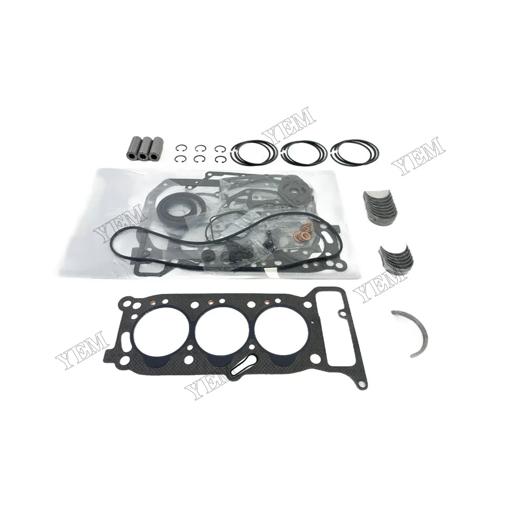 For Isuzu 3KR1 Overhaul Re-ring Kit Repair Part Gasket Piston Set 2