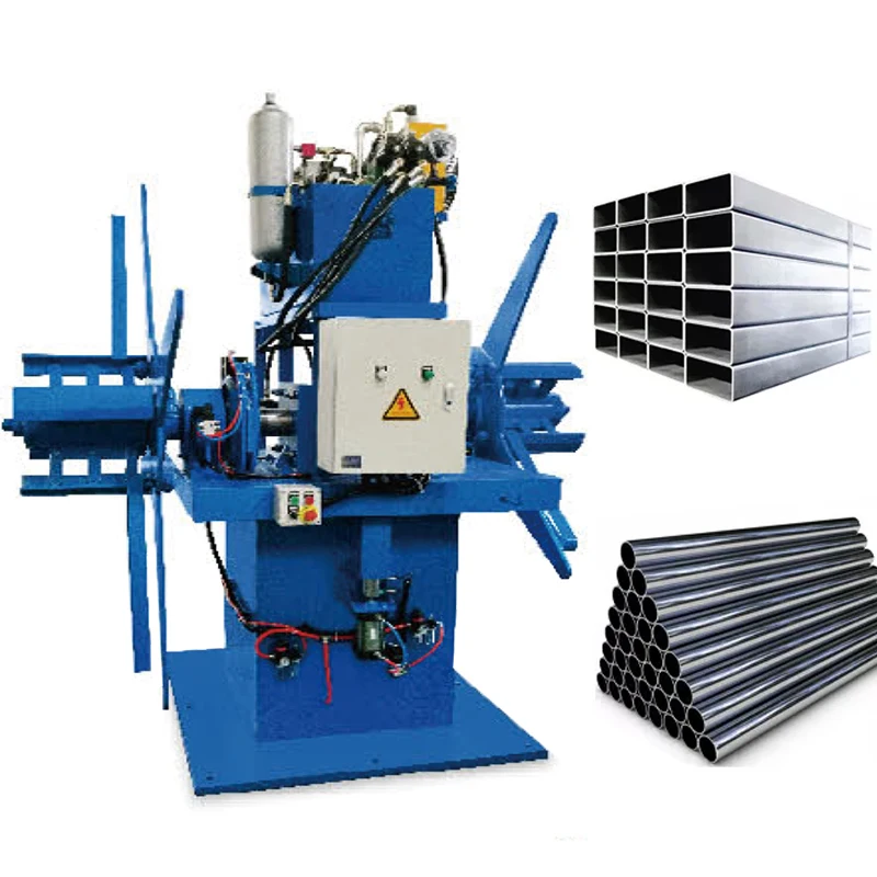 Square pipe making machine with decoiler, HF precision mill