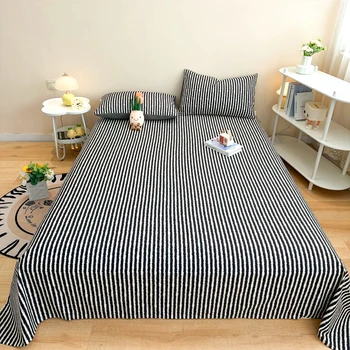 2025 New 100% Cotton Bedding Set RTS Stock Printing Bed Sheet Flower Wholesale Home Covers Flat Sheet 1pc Top Sheet for Bed