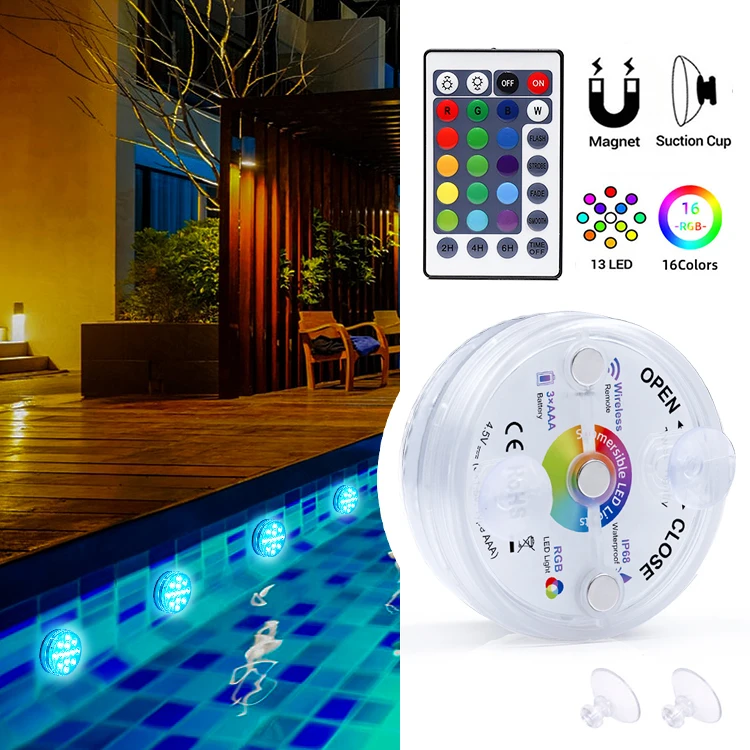 Factory Wholesale Rgb Infrared Remote Control Lighting Submersible