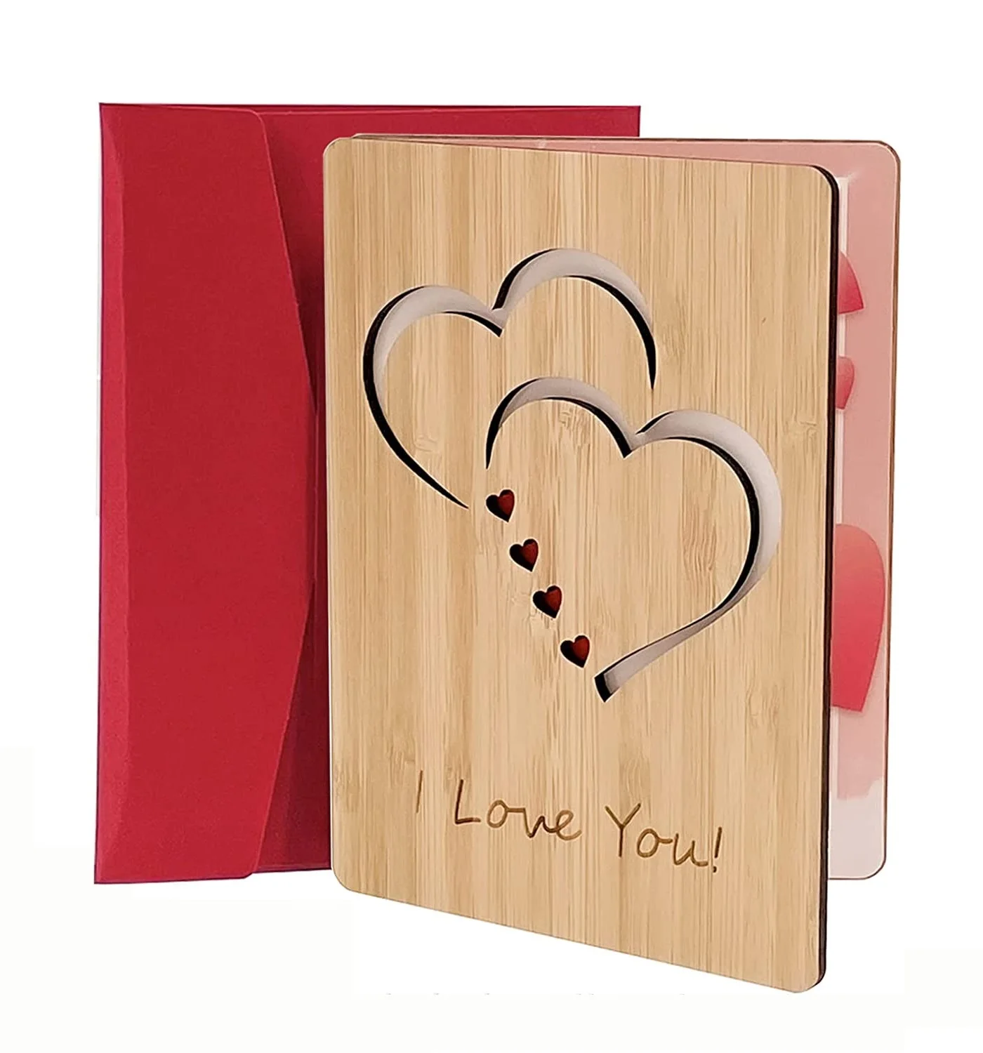 I Love You Bamboo Wedding Inviration Wooden Crafts Mothers Day Happy