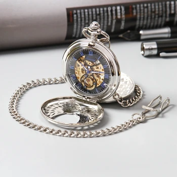 GOHUOS Luxury hand winding mechanical pocket watches for men private label mechanical watch