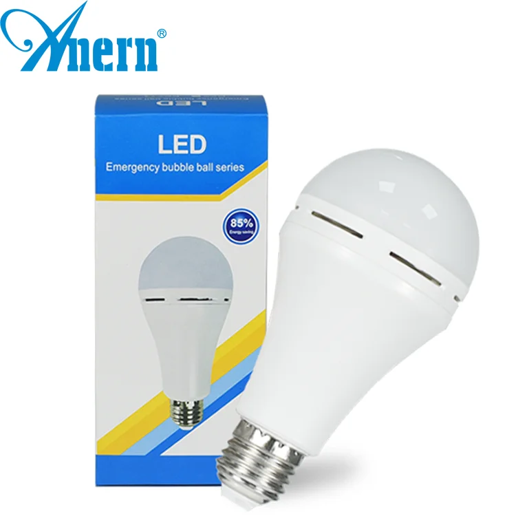 Anern led emergency light AC85-265V 7w 9w 12w 15w rechargeable led bulb