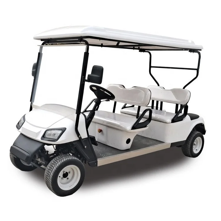 2025 Parison Khusus Yang Sangat Dapat Disesuaikan 4 Kursi 4 Roda Golf Cart Cepat Putih Baterai Asam Timbal 48V 2025DZX12PTPR150