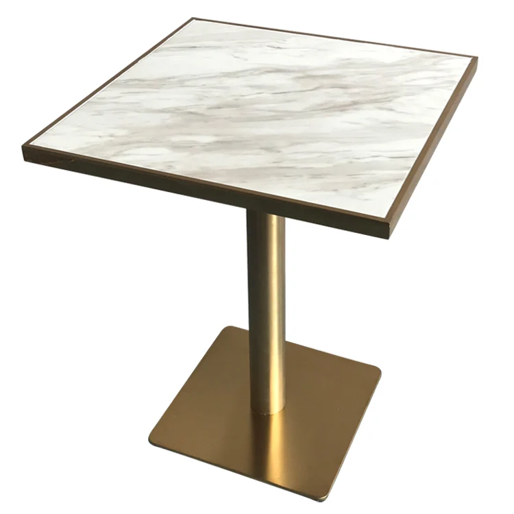 Top quality artificial marble top with stainless steel leg