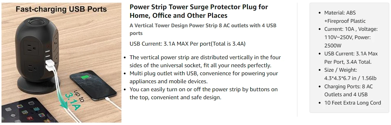 power strip tower