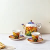 Oil Painting Tulip - Ceramic Ring Handle Teapot Set