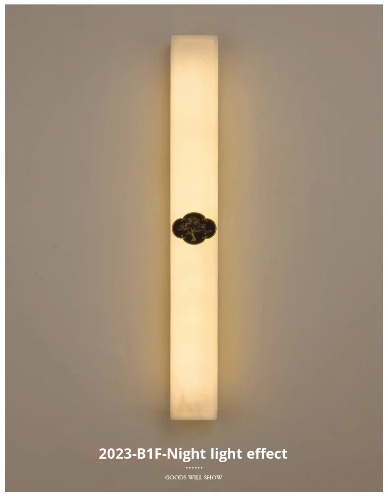 product new chinese style long strip led wall lamp aluminum 3000k warm modern living room background decoration slot inlaid high end-22