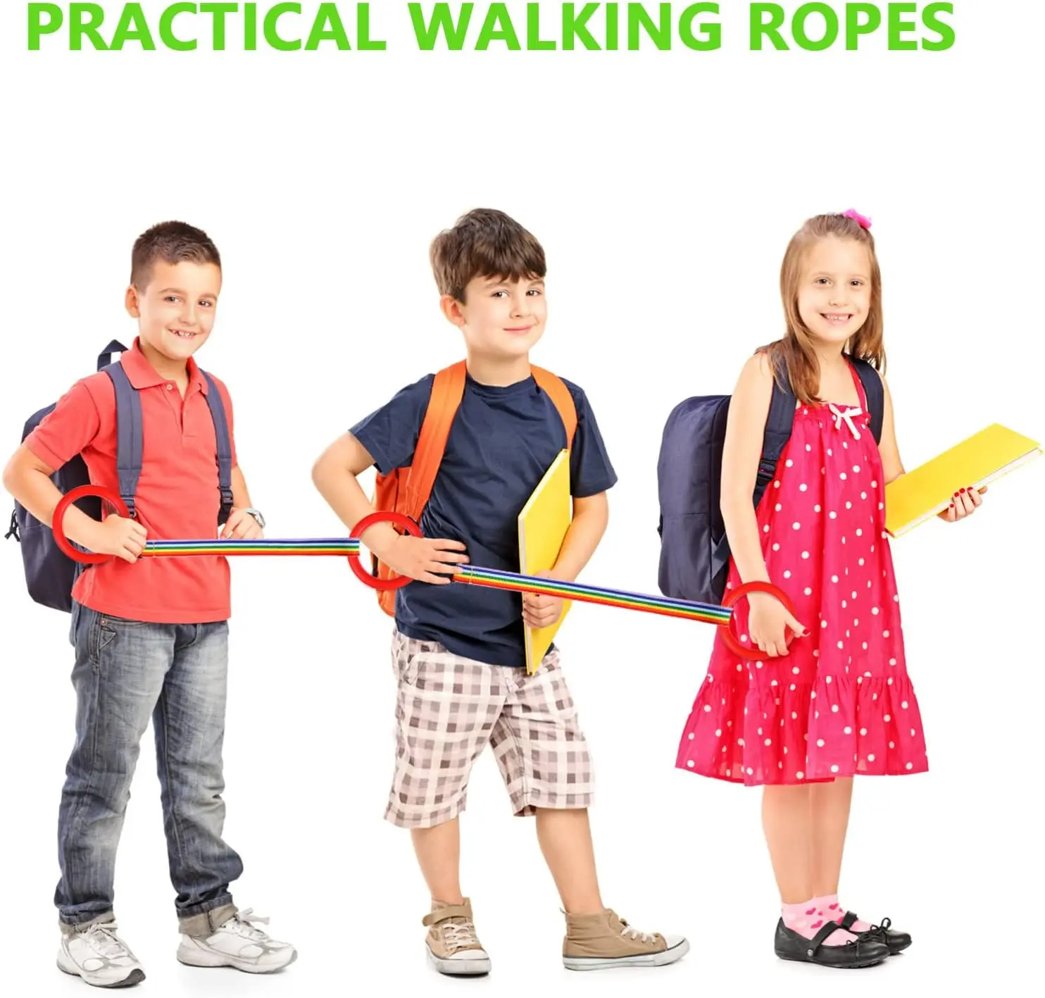 Safety Walking Rope with Handles for Daycare Line Rope for up to Children Walking Rope for Preschool Child Anti Lost Wrist Link