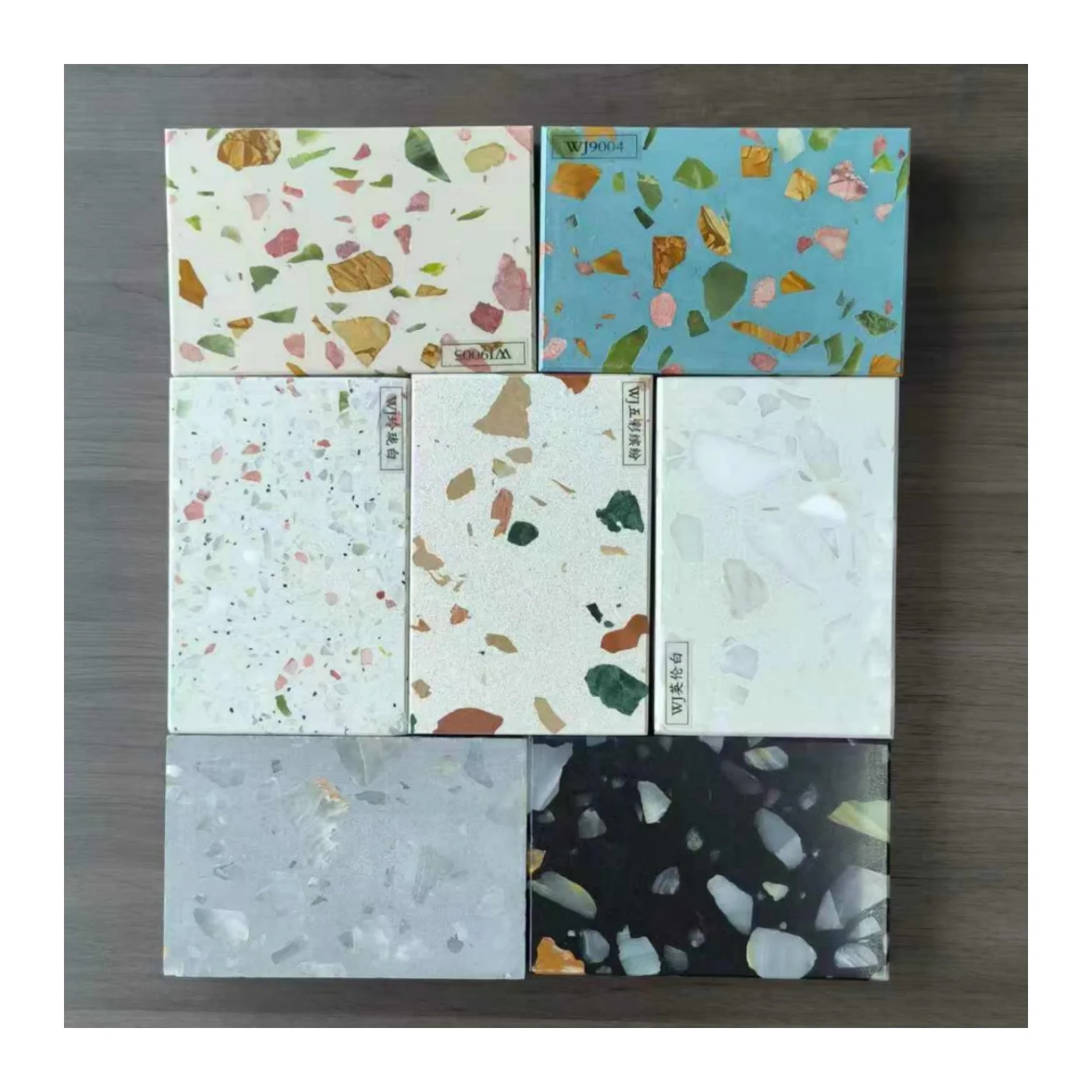 Modern Style Home Use Terrazzo Natural Stone Tiles Scratch and Heat Resistant for Stone Floors Slabs Made of Artificial Stone