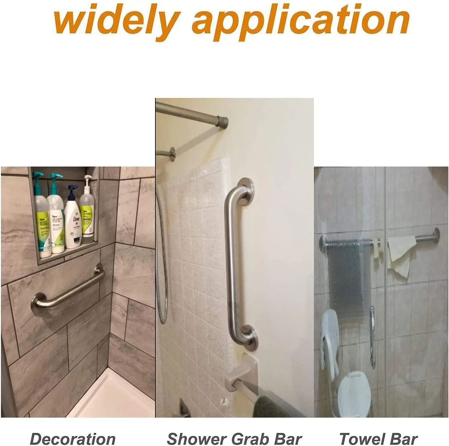 Grab Rail,Bathroom Grab Bars Stainless Steel Toilet Handrails For