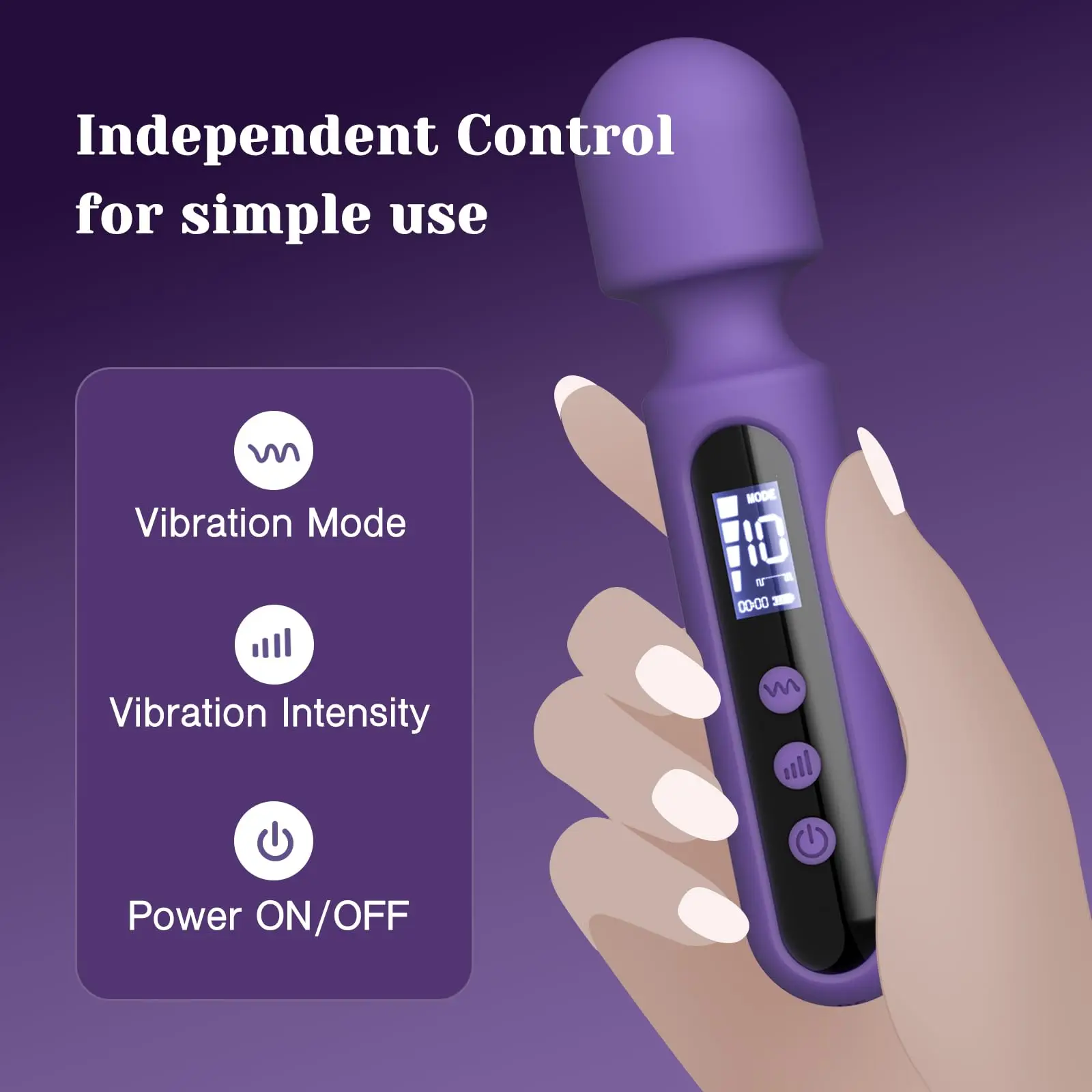 USB Rechargeable Personal Massage Device Smallest Strongest Cordless Handheld Massager Wand Vibrator for Women Masturbation Toys