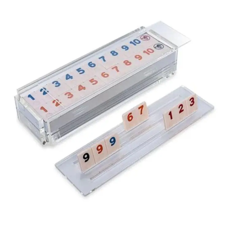Acrylic Lucite Rummy Digital Game Rummikub Board Game Set For Jewish