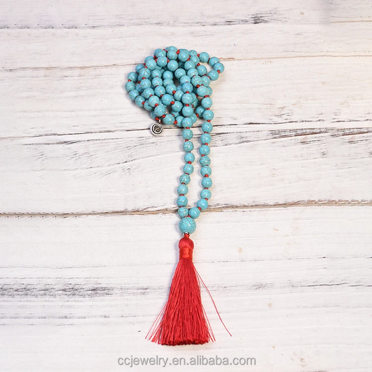 108 Bead Malas Mala Necklace & Bracelet With Tassel 8mm Stone Beads