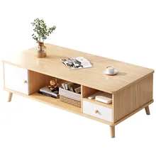 Customized Modern simplet Coffee Table With drawer for storage Living Room Multifunction rectangle wood furniture coffee table