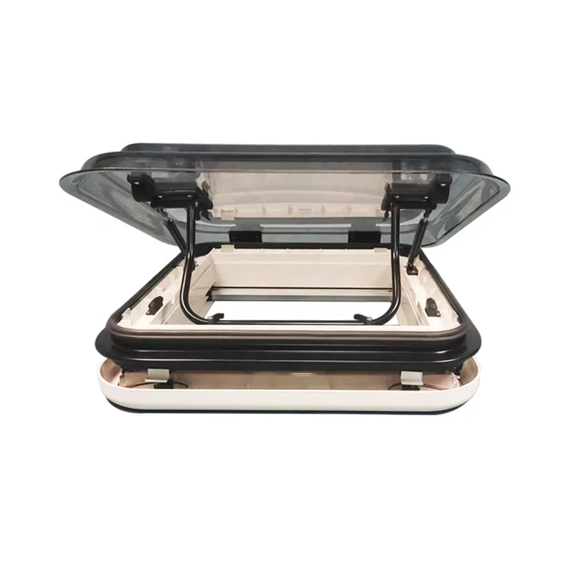 Aluminum Frame Caravan Camper Trailer Sunroof Skylight With Led Lights