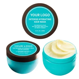 Paraben-Free Overnight Hair Mask Hydrating Smoothing Flaxseed Oil Argan Oil Glycerin Organic Cream for Nourishing Dry Keratin