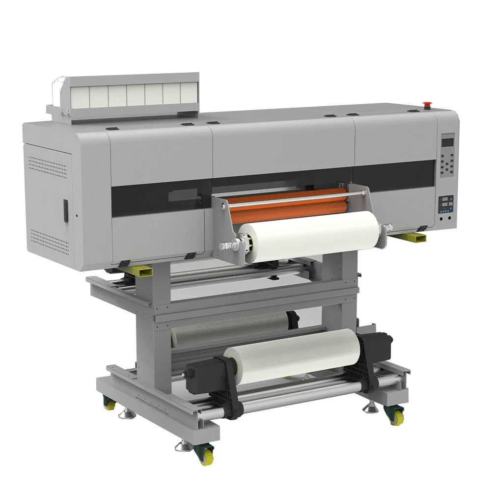 Hot Sale I3200 Printheads Dtf Uv Printer 60cm ab Film Printer Roll to Roll Uv Printing Machine