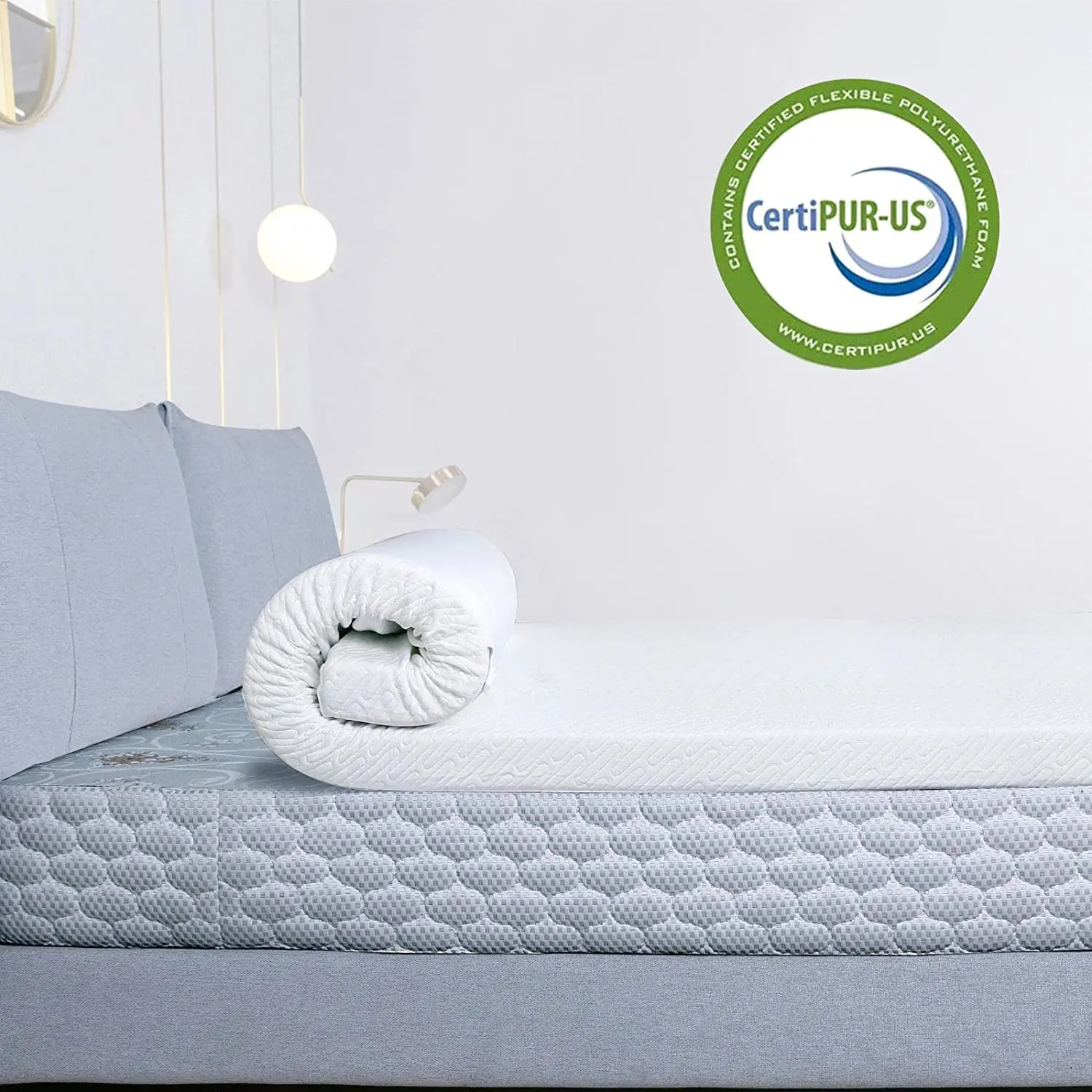 Mattress Topper California King 4-inch Medium Firmness Memory Foam ...