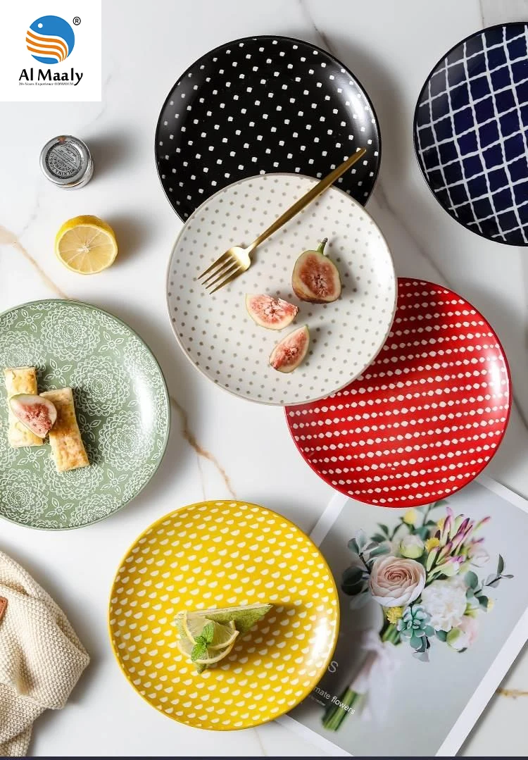 Hot Sale Multi Size Customized Dinner Plate Household Porcelain Dining