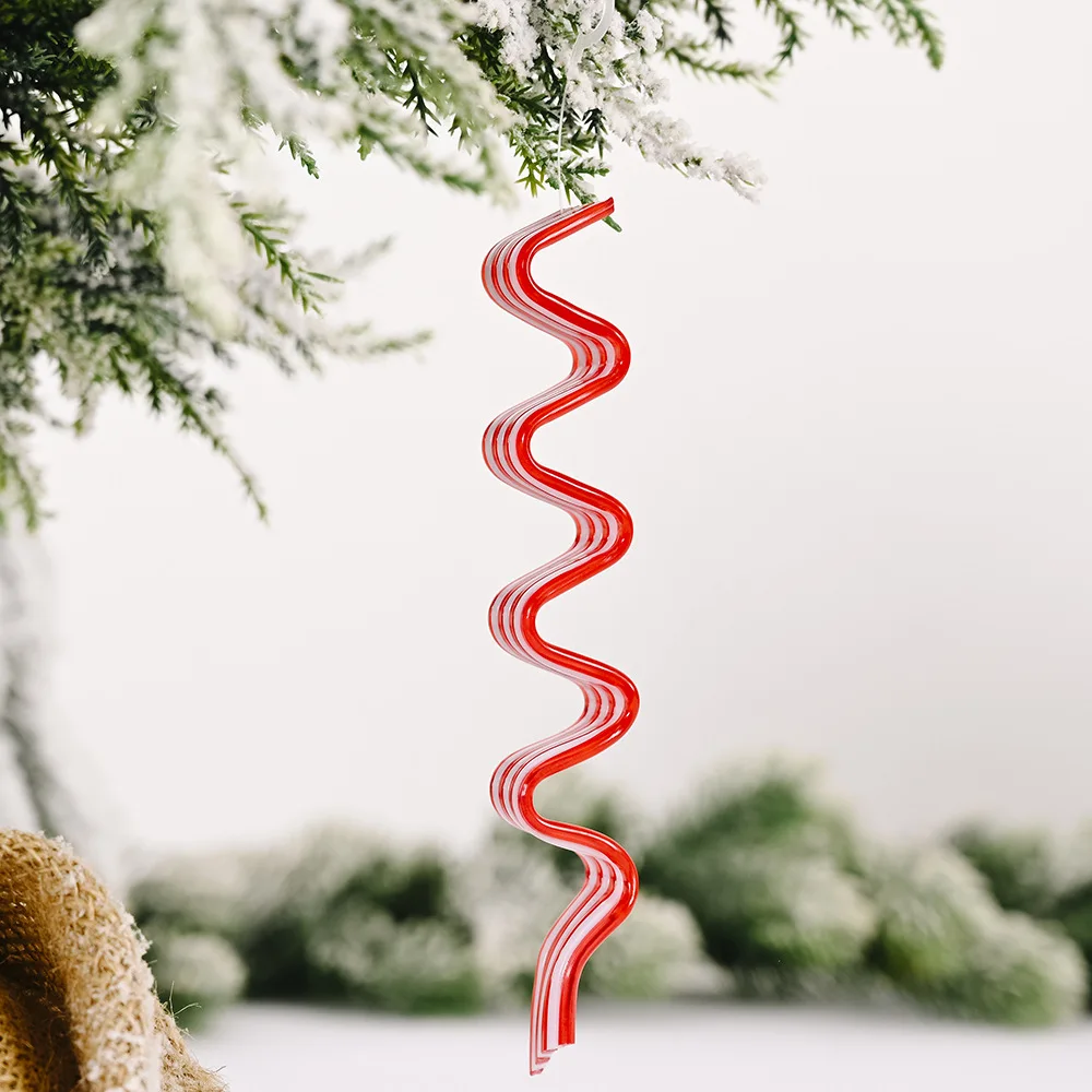 Christmas Tree Pendant Decor Candy Cane Red White Candy Lollipop Home Hanging Ornaments Xmas Gift Children's Toys Navidad