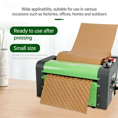 TEBAK New Fully Automatic Paper Bubble Cushion Machine Kraft Paper Roll Packaging Void Filling Paper Cushion Mac