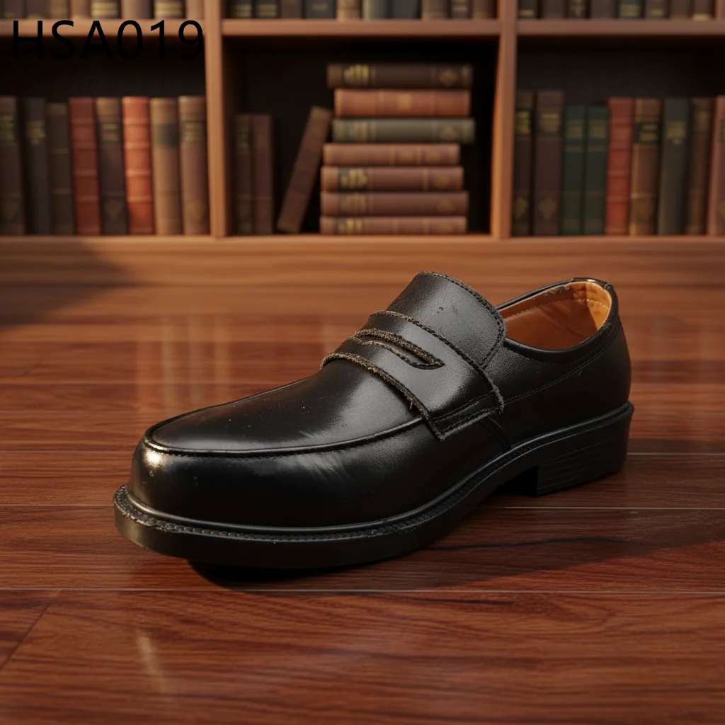 HY,Bridge Building Steel Toe Insert Black Manager Safety Shoes Factory Tour Easy Wear Anti-acid&alkali Sole Office Shoes HSA019