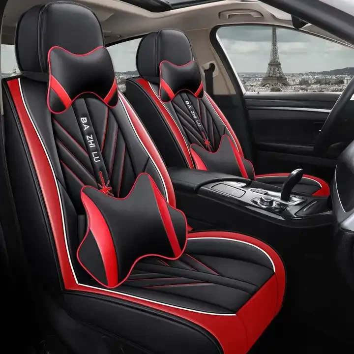 Лидер продаж полный комплект из натуральной кожи универсальные пять спортивных автомобилей удобные автомобильные аксессуары чехол для сиденья