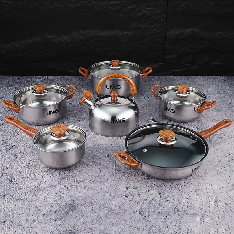 Pentole In Ceramica Bella Set Di Batterie Pentole E Padelle 18 Pz Antiaderente In Pietra Batteria Cucina Completa Padelle Casseruole